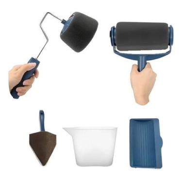 Imagem de Rolo Pintura Com Kit Cabo Sem Sujeira Recarregável Parede - ZEM