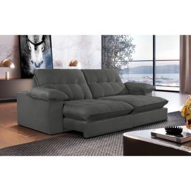 Imagem de Sofá Retrátil Juiz de Fora 2,50M 4 Lugares Molas Ensacadas TXR, Cinza