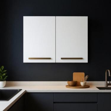 Imagem de Armário Suspenso Aéreo Pequeno 2 Portas Branco para Cozinha - Repleta,