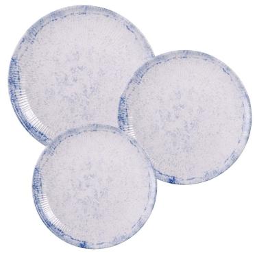 Imagem de Aparelho De Jantar Jogo Pratos 12 Peças Porcelana Maragogi