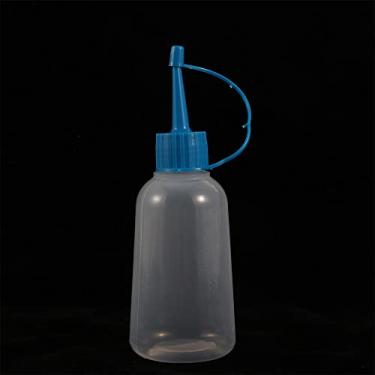 Imagem de Garrafa de molhos de plástico multiuso utensílio de cozinha para armazenamento de cola de mel com tampa recipiente de molhos domésticos de hotel (azul)