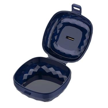 Imagem de Mini caixa organizadora de joias com anel de puxar de metal – Armazenamento compacto para anéis, brincos e bugigangas, perfeito para viagens e uso doméstico (azul)