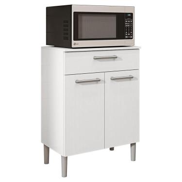 Imagem de Balcao Multiuso Para Microondas 84x61 Cm Diamante Ktp Branco Supremo