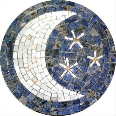 Imagem de Rosone Mosaico Contemporâneo Lua Em Mosaico I
