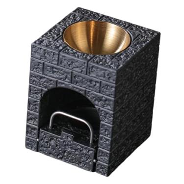 Imagem de Generic Difusor de fragrâncias para óleos essenciais, aquecedor de fragrâncias, suporte para velas pequenas, difusor de aromas para casa, banheiro e, Tigela de Ouro Negro