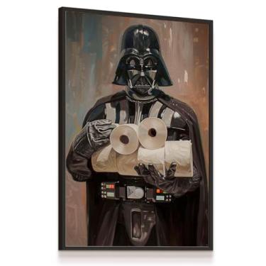 Imagem de Quadro Decorativo Darth Vader Star Wars Pintura Banheiro 33x43 Laminado