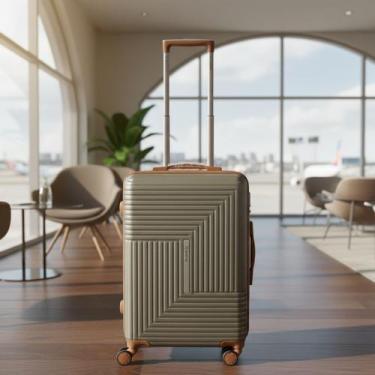 Imagem de Mala 10kg Bordo Medida Anac Rodas 360 Rigida 55x35x25 Mão - Yqapice, D