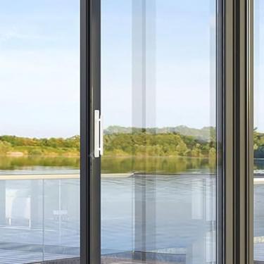 Imagem de Maçaneta de porta deslizante, guidão sem perfuração de liga de alumínio para instalação de ferragens (estilo 2)