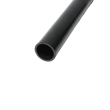 Imagem de I33T Tubo de silicone automotivo, ID 2,25" (57 mm) mangueira de silicone de acoplador reto, mangueira universal de refrigeração de radiador de alta temperatura de 3 camadas 1 m (preta)
