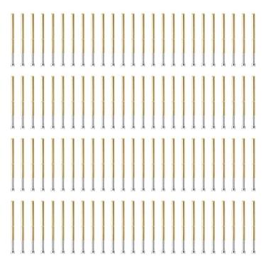 Imagem de Hyuduo Pino de Pogo Em Aço Inoxidável de Latão, 100pcs Q Cabeça Tipo 4 Garras Substituível 5A Pino de Sonda, Adequado para Juntas de Solda, Almofadas de Solda, Sem Poeira, Contaminantes