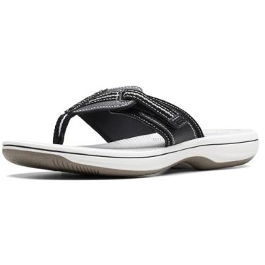 Imagem de Clarks Chinelo feminino Brinkley Jazz, Preto sintético, 36