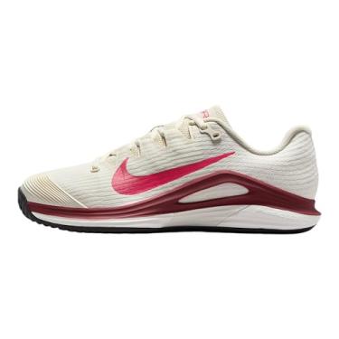 Imagem de Nike Vapor 12 Tênis feminino para quadra de argila (marfim claro/vela/vermelho da equipe), Marfim claro/vela/vermelho da equipe/rosa, 35 BR