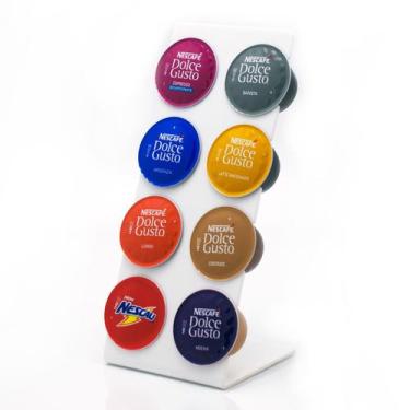 Imagem de Porta Cápsula Acrílico Dolce Gusto Espinha Branco - 8 un. - MARCA