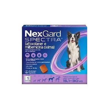 Imagem de Nexgard Spectra 15,1 A 30 Kg - Antipulgas, Carrapatos, Sarna E Vermes 