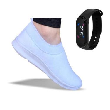 Imagem de Tênis Comfort Meia Casual Feminino Masculino Macio Leve Calce Fácil Or