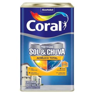 Imagem de Kit Proteção Sol E Chuva 18L Com Espátula De Aço E Cabo De Pvc Coral