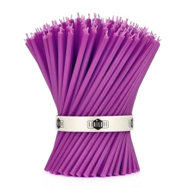 Imagem de Danilovo Velas finas de cera de abelha – sem gotejamento, sem fumaça, altas, decorativas, velas perfumadas de mel, ideais para oração da igreja, rituais, decoração ou aniversário – 16 cm x 0,5 cm