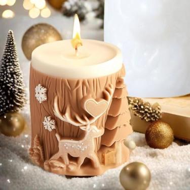 Imagem de 1 molde de silicone de alce de Natal para alívio do amor, decoração de Natal, molde de joias de festa, adequado para festas de fim de ano