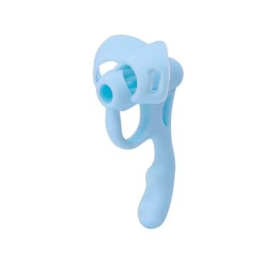 Imagem de Adaptador Corretor de Escrita Ergonômico Pega Fina 5 Dedos Colorido (Azul)