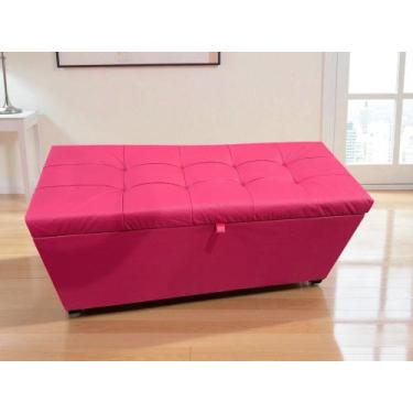 Imagem de Puff baú 1 metro decorativo com dobradiça com pistão á gás diversas co