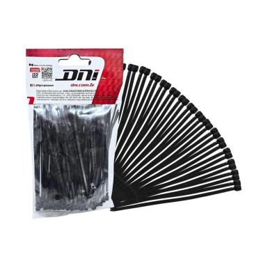 Imagem de Kit 100 Abraçadeira Nylon Preto Enforca Gato 100Mm X 2,5Mm