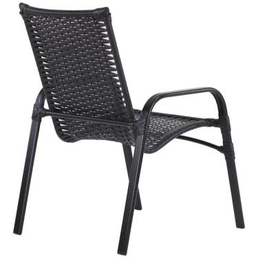 Imagem de 4 Cadeiras Emily Mesa Roma 2 Espreguiçadeiras E Mesa Trama Cappuccino