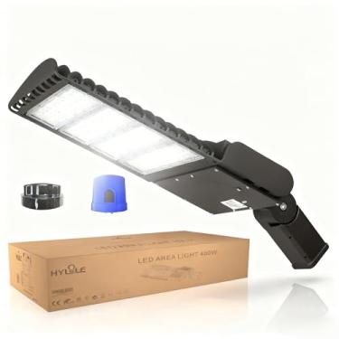 Imagem de Hylele Luz de área de LED de 400 W, caixa de sapatos, luz de estacionamento com fotocélula do crepúsculo ao amanhecer 5700K 60000LM iluminação urbana comercial luminária de poste de iluminação