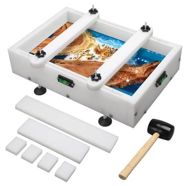 Imagem de Grande molde de resina epóxi reutilizável 16×10×3 sistema de fixação ajustável – moldes de resina ideais para mesas de café, bandejas, tábuas de corte e projetos DIY