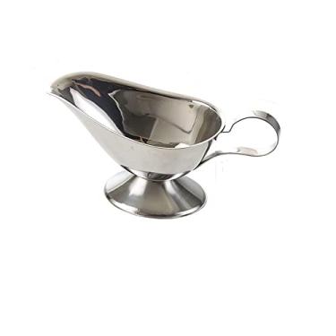 Imagem de Despeje o molho no prato molho labial sem gotejamento sal temperos molho barco cozinha restaurante molho bife lábio aço inoxidável molho barco molho caixa de armazenamento servidor de molho para