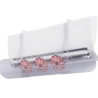 Imagem de Defletor de de ar condicionado, defletor de ar condicionado retrátil, antivento, para- CA anti- direto com de três ventiladores para dormitório de apartamento