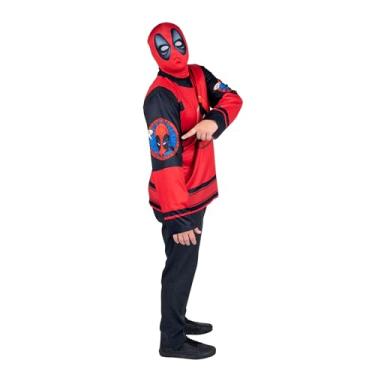 Imagem de Marvel Deadpool Halloween Costume Kit Hockey Top and Mask for Adults, Men's Size (Large/X-Large)