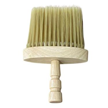 Imagem de Espanador Pincel Para Barbeiro Cabeleireiro Cor Bege - Lux Hair