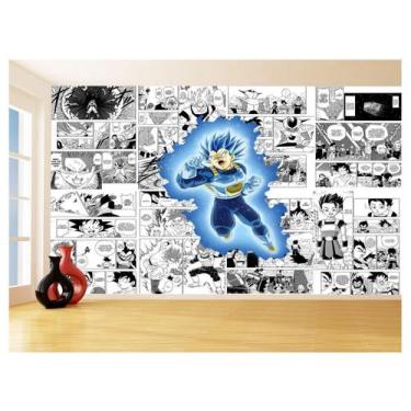 Imagem de Papel De Parede Dragon Ball Vegeta Blue Anime 3,5M Dbz701 - Você Decor