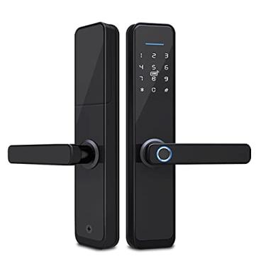 Imagem de Fechadura de porta com impressão digital inteligente fechadura eletrônica biométrica senha fechadura sem chave (cor: D, tamanho: 50 85) (D 70 85)