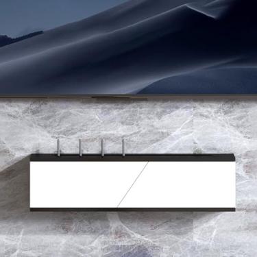 Imagem de gbhjsiim Prateleira de parede, armário de TV, prateleira flutuante, suportes de TV, console de TV, conjunto de roteador WiFi, caixa de armazenamento de parede, fundo de TV, decoração de parede