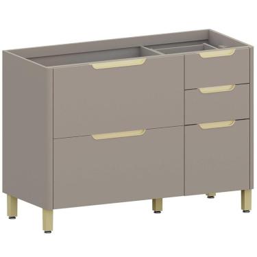 Imagem de Balcão De Cozinha Para Pia 120cm 2 Portas Marina Cinammon L01 - Mpozenato