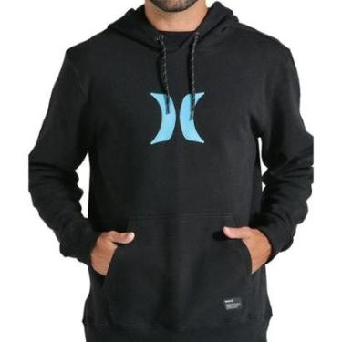 Imagem de Moletom Canguru Básico Hurley Icon Preto-Masculino