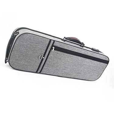 Imagem de Estojo De Violino Retângulo Cinza Tamanho 4/4 Grande Espaço De Armazenamento Com Higrômetro Tamanho Completo Estojo de Violino