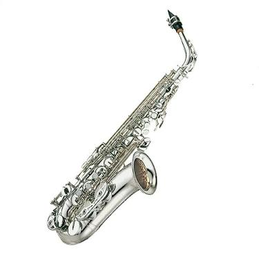Imagem de Saxofone alto banhado a prata Eb Tune E Flat Instrumento musical profissional com estojo