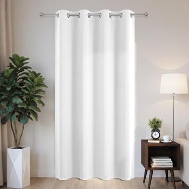 Imagem de Joydeco Cortinas blackout para portas deslizantes de pátio 227 cm de comprimento, cortinas divisórias de quarto com ilhós, cortinas blackout térmicas extra largas para quarto e sala de estar (branco