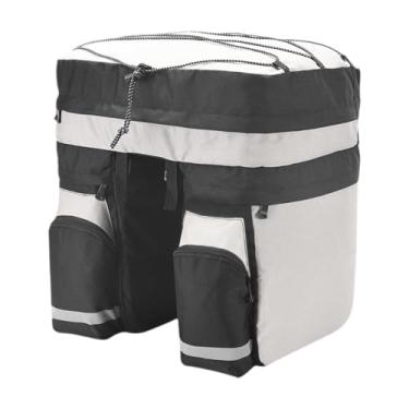 Imagem de rockible Bike Pannier Bicycle traseiro Bolsa de banco de banco traseira Bolsa de bicicleta para bicicleta de estrada, Cinza