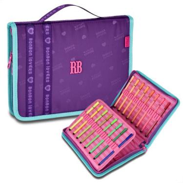 Imagem de Estojo Escolar Rebecca Bonbon Oficial Fichário 96 Lápis - Clio Style, 