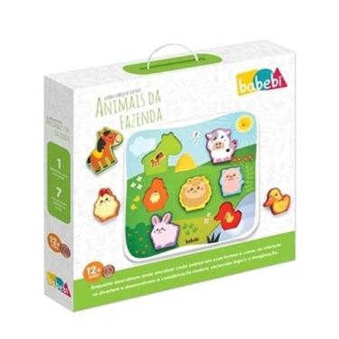 Imagem de QUEBRA CABEÇA ENCAIXE ANIMAIS DA FAZENDA - Brinquedo Educativo - BABEB