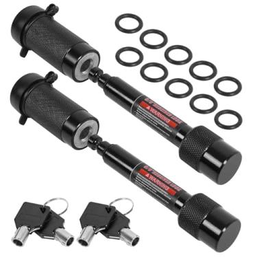 Imagem de ZEFEI-TOP Trava de engate de reboque, pino de engate de bloqueio de 5/20.3 cm de diâmetro para Classe III IV, engates de 6 cm e 4 anéis de vedação de borracha anti-chocalho, para caminhão de reboque e