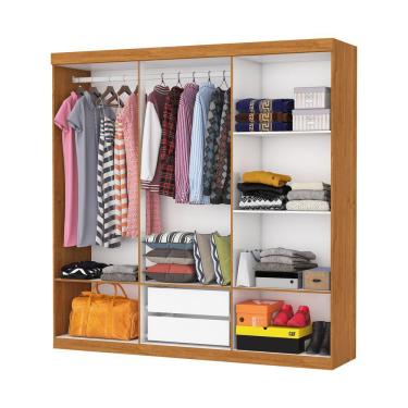 Imagem de Guarda Roupa Casal Recife 6 Portas 2 Gavetas Com Espelho Carioca Moveis Cinamomo