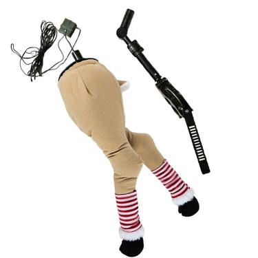 Imagem de Pernas Rena Natalina Arvore Natal Movimento Chute Flexivel Decoraçao Janela Porta Vitrine Cenario Loja Casa Comercio