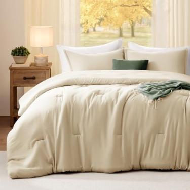 Imagem de Quataly Conjunto de edredom queen extragrande, comprimento extra adequado para colchões grossos, 3 peças, tamanho queen grande (248 cm x 2 fronhas)