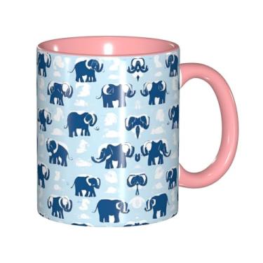 Imagem de Zeraoke Canecas de café criativas com estampa de bolinhas Blue Poodle personalizadas, presente para a família, tamanho de 325 ml, unissex