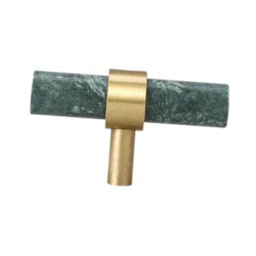 Imagem de Baoblaze Puxadores de mármore para armários, puxadores resistentes para gavetas e cômodas, ideais para armários, penteadeiras e banheiros, 35x60mm Verde