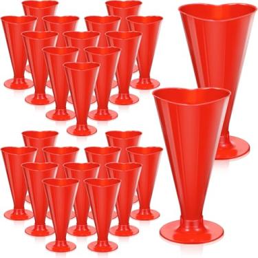 Imagem de Ziliny 25 peças de taças de champanhe em forma de coração, taças de champanhe de 160 ml, copos de vinho de plástico descartáveis para coquetéis, bebidas, aniversários, decorações de festa de casamento
